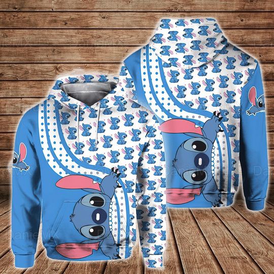 Stitch Hoodie/Zip Hoodie, Cute Stitch Hoodie, Stitch Disney Hoodie