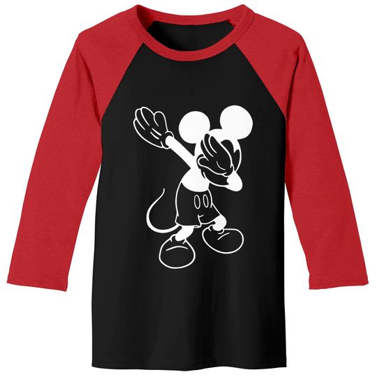 Dabbing Mickey Baseball Tees, Mickey Ears, Disneyworld Baseball Tees, Disneyland Baseball Tees