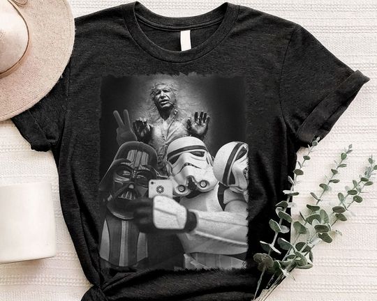 Darth Vader Stormtrooper Han Solo Selfie 2023 T-Shirt Disney Trip 2023 Shirt