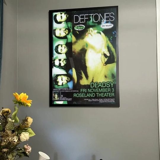 Deftone poster grunge band Green alt Poster