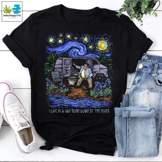 Van Gogh Live In A Van Down By the River Vintage T-Shirt, Starry Night Shirt, Matt Foleys Shirt, Saturday Night Live Shirt