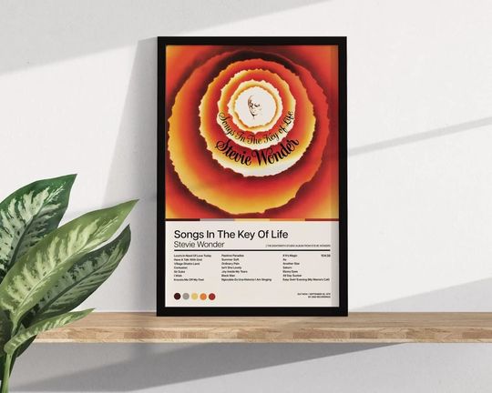 Songs In The Key Of Life - Stevie Wonder - Poster - Album Print - Home Decor - Wall Art