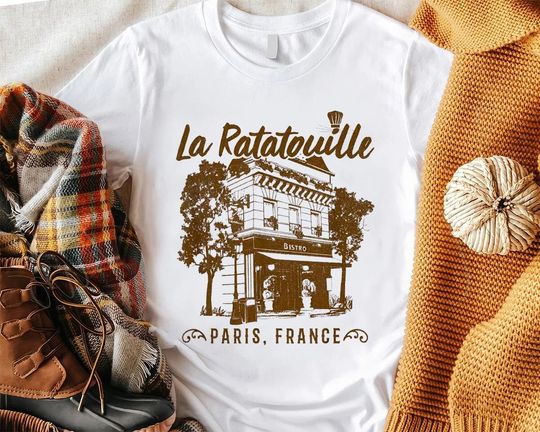 Ratatouille Paris, France Vintage Restaurant Disney Disneyland T-Shirt