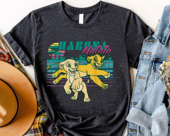 Lion King Retro Simba & Nala 90s Hakuna Matata Disney Disneyland T-Shirt