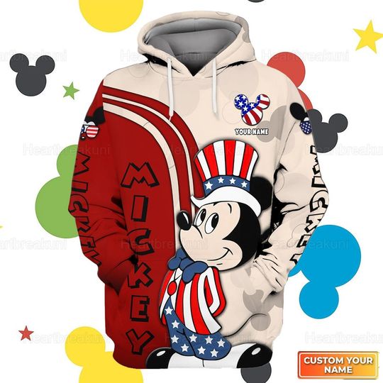 Mickey 3D Hoodie, Custom Mickey Mouse Movie Disney Shirt