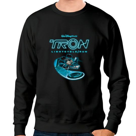 Disney Tron Lightcylce Run Ride Sweatshirts, Tron Lightcycle Sweatshirts, Disney Trip Sweatshirts