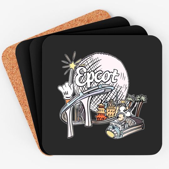Disney Epcot Coasters, Vintage Epcot 1982
