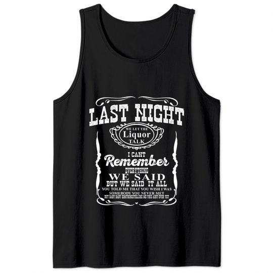 Last Night Wallen Western Tank Tops