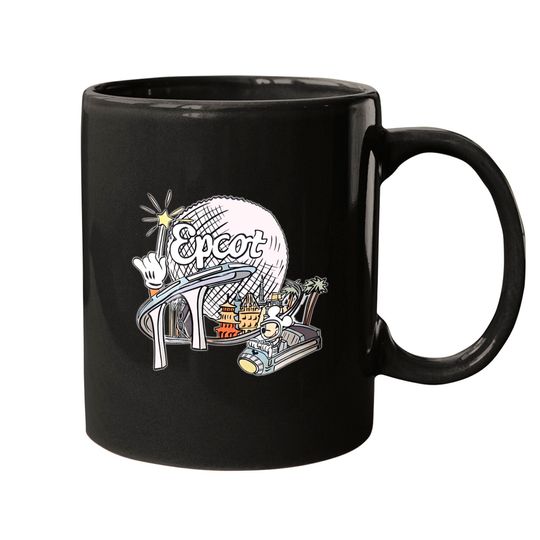 Disney Epcot Mugs, Vintage Epcot 1982 Mugs, Vintage Disney Mugs, Mickey And Friends, Epcot Trip Mugs, Disney family trip matching Mugs