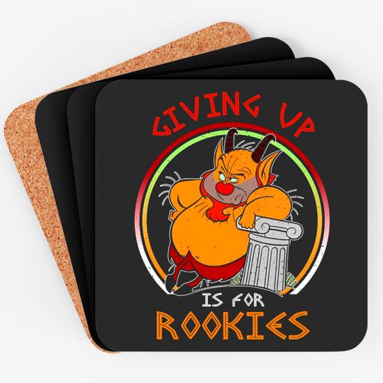 Retro Hercules Phil Giving Up Is For Rookies Coasters / Funny Disney Coasters