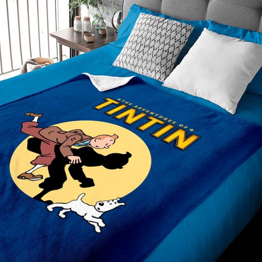 Discover The Adventures Of Tin Tin Retro Classic Vintage Cartoon Tintin Baby Blankets
