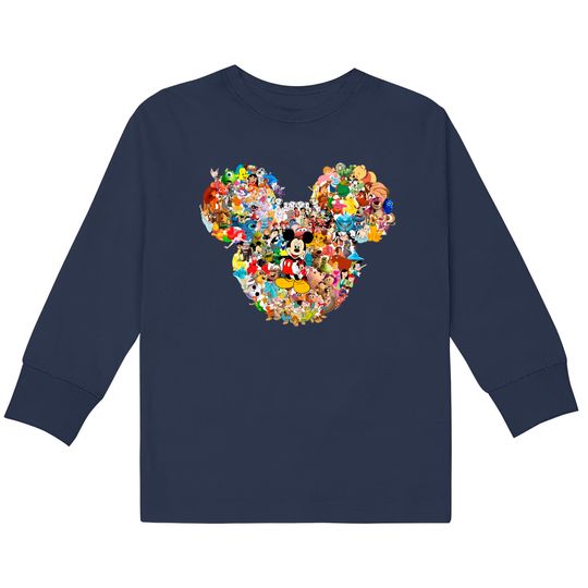 Disney All Characters Kids Long Sleeve T-Shirts, Disney World, Mickey Mouse, Disney Trip