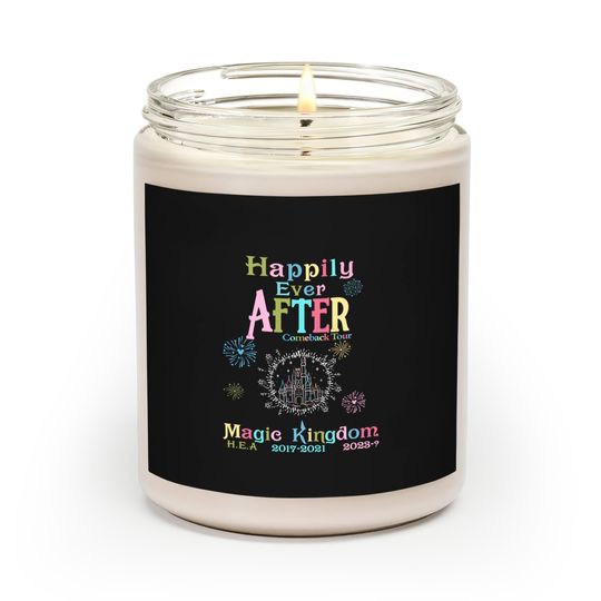 Retro Happily Ever After Come Back Tour Scented Candles, Disneyworld Scented Candles, Magic Kingdom, Disney Castle