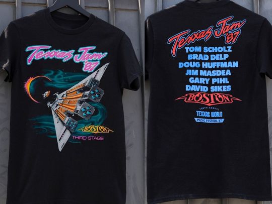 Discover Boston Texxas Jam Tour '87 T-Shirt, Boston Band Tour '87 T-Shirt