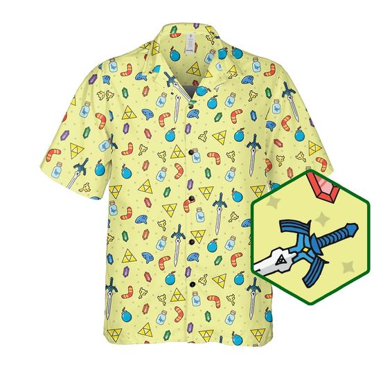Zelda items shirt, Zelda Hawaiian Shirt, Zelda gift, Zelda T-shirt
