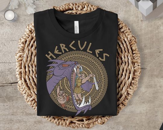 Hercules Hydra Battle Greek Background Shirt Disney Hercules Shirt