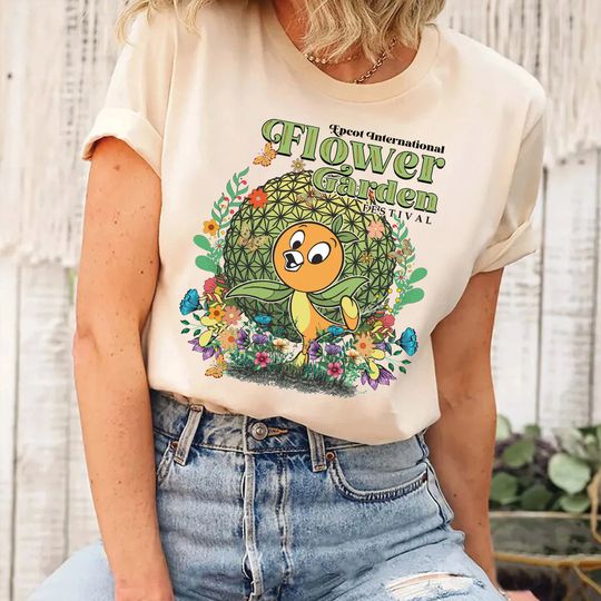 Vintage Disney Epcot Orange Bird Shirt, Flower and garden festival 2023 shirt, Funny Orange Bird Shirt