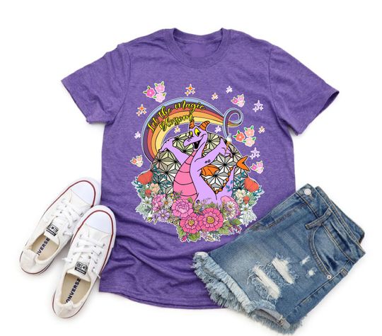Epcot Center Shirt. Figment Shirt, Flower & Garden Festival. Disney Shirt, Disneyworld Shirt