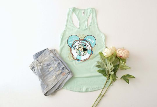 Minnie Cruise Tank Top, Disney Cruise 25th Sliver Anniversary Tank, Disney Cruise Line Tank
