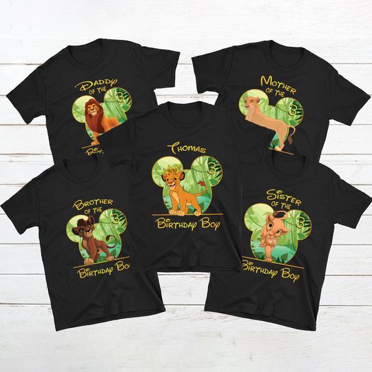 Personalized Lion King birthday shirts, Disney animal kingdom safari mode birthday king shirt