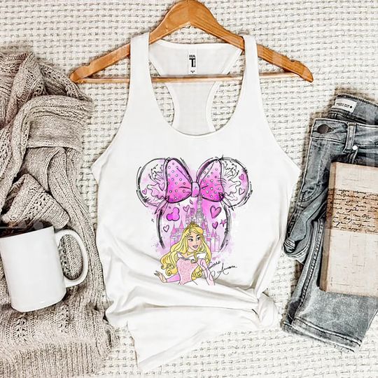 Aurora Princess Tank, Watercolor Princess Tank, Disney Princess Tank, Princess Tank, Girls Disney Tank, Disney Castle Tank, Kids Disney Tank