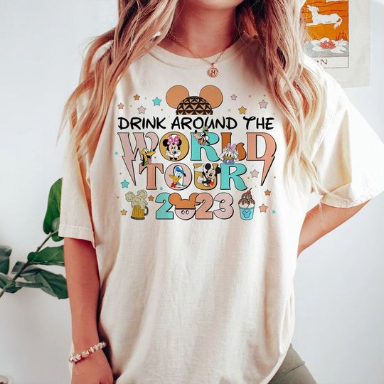Drinking Around the World T-Shirt, Disney Drinks Shirt, World Traveler Shirt, Disney Drinking Shirt, Epcot Disney Shirt, Food and Wine Fest