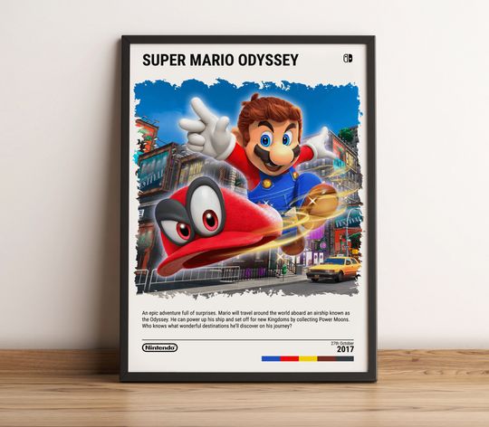 Super Mario Odyssey (2017) Nintendo Switch Poster