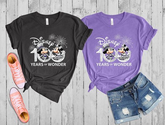 Discover Disney 100 Years Of Wonder Shirt, Disney Mickey And Minnie Shirt