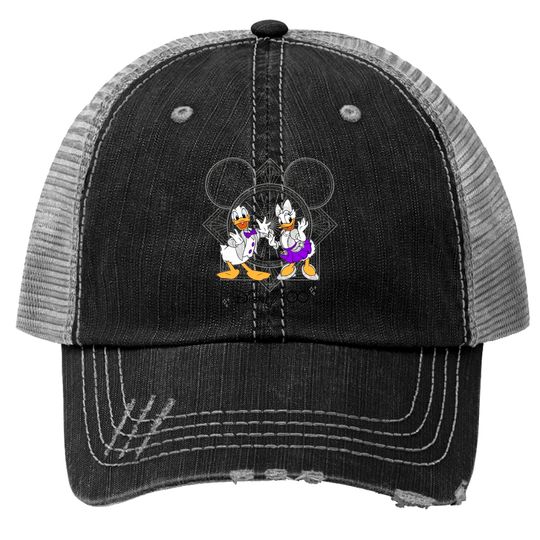 Disney 100 Years of Wonder Trucker Hats, Donald And Daisy Duck Trucker Hats