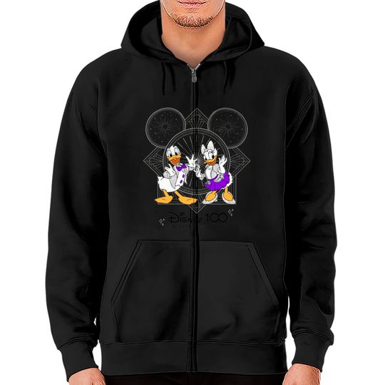 Disney 100 Years of Wonder Zip Hoodies, Donald And Daisy Duck Zip Hoodies