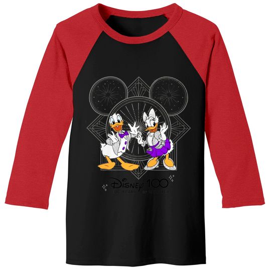Disney 100 Years of Wonder Baseball Tees, Donald And Daisy Duck Baseball Tees