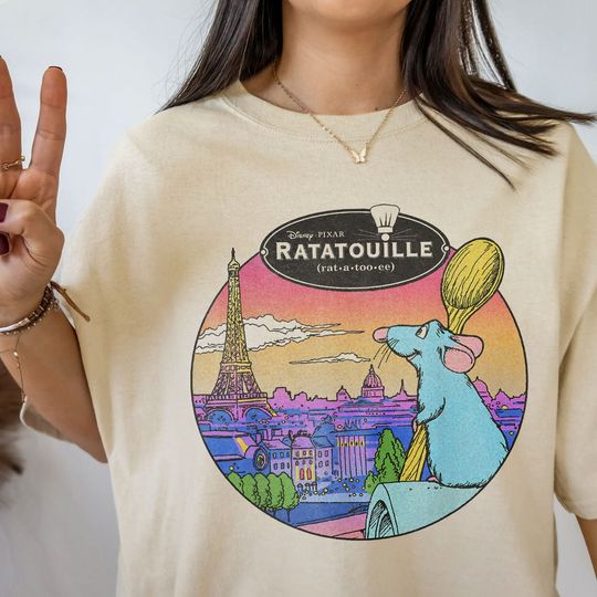 Disney Pixar Ratatouille Over Look Paris T-Shirt