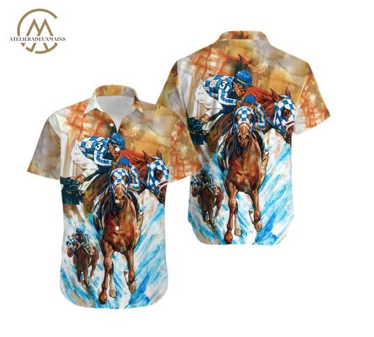 Kentucky Derby Horse Racing Hawaiian Shirt