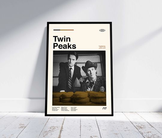 TWIN PEAKS Movie Poster - Retro Modern Art - Vintage Poster - Minimalist Art - Movie Poster