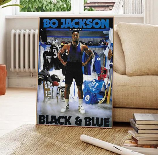 Bo Jackson Black and Blue Poster