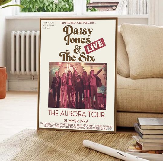 Daisy Jones & The Six Aurora Tour 1979 Poster