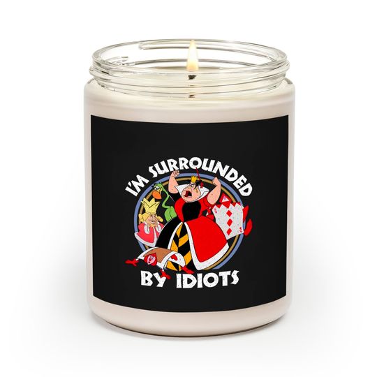 Retro Disney Alice in Wonderland Villains Queen of Heart Surrounded By Idiots Scented Candles