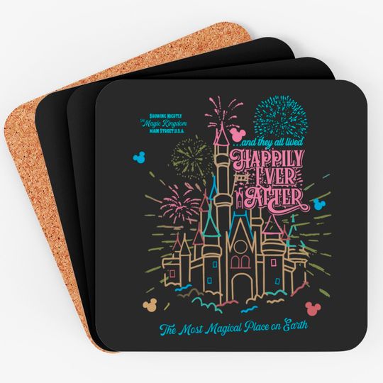 Happily Ever After Magic Kingdom Tour Comfort Coasters, Disneyworld Coasters