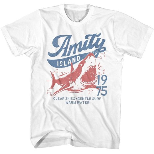 Jaws Amity Island 1975 Clear Skies Gentle Surf Warm Water Shirts
