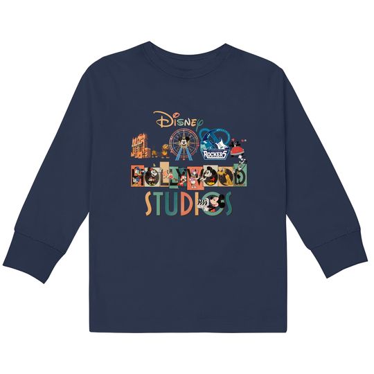 Vintage Disney Hollywood Studios Kids Long Sleeve T-Shirts, Hollywood Studios Kids Long Sleeve T-Shirts, Disney Trip 2023 Kids Long Sleeve T-Shirts