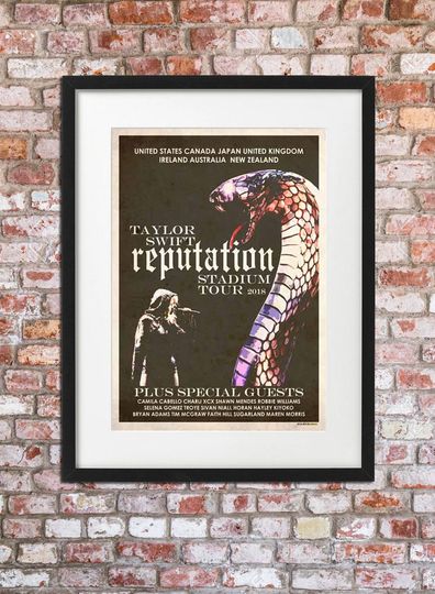 Taylor Reputation Stadium Tour 2018 Vintage Poster