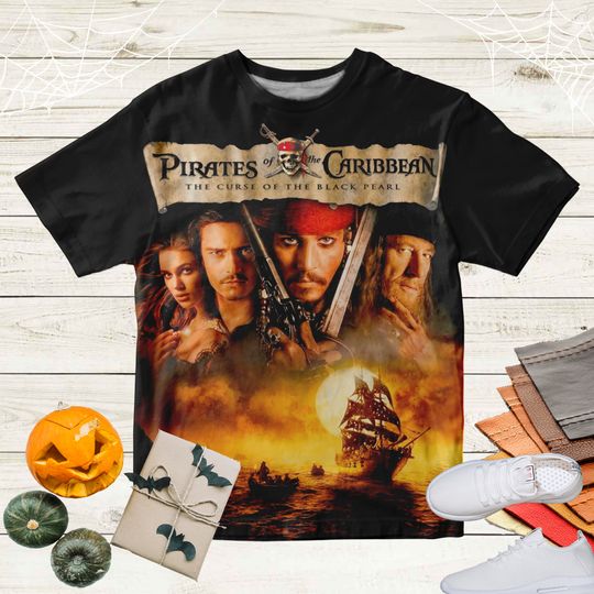 Discover Pirates Of The Caribbean The Curse Of The Black Pearl T-Shirt 3D