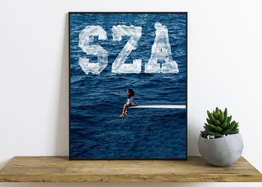 SOS SZA Album Cover Poster Print Tour Merch 2023 Kill Bill Nobody Gets Me Concert