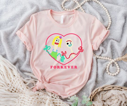 Disney Toy Story 4 Forky and Girlfriend Forkever Valentine's Day T-Shirt