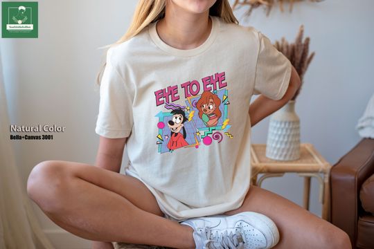 Retro 90s Max & Roxanne Eye To Eye Shirt, Vintage Disneyland A Goofy Movie T-shirt