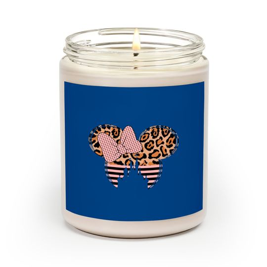 Disney Leopard Minnie Mouse Scented Candles, Disney Castle Scented Candles