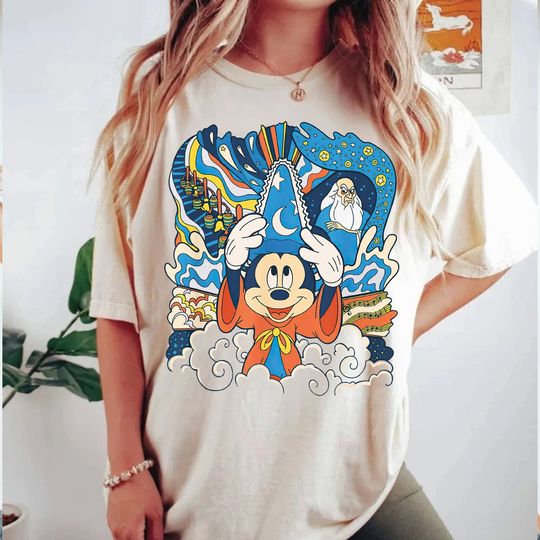 Disney Fantasia Sorcerer Mickey Stay Magical Shirt, Fantasmic Disney's