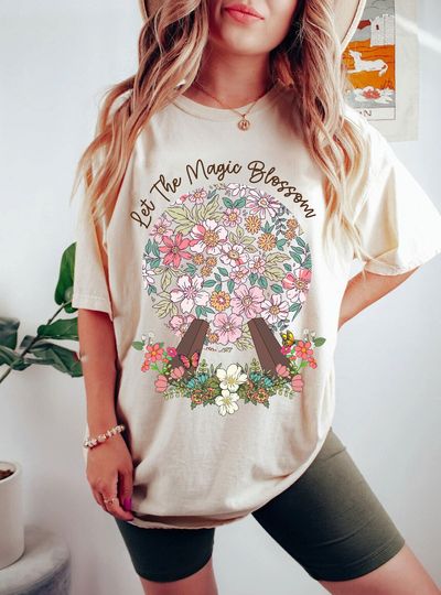 Vintage Let The Magic Blossom Shirt, Disney Epcot International Flower And Garden Festival