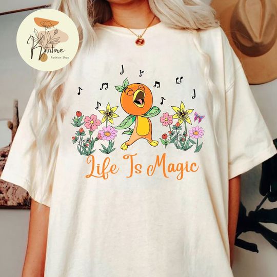 Funny Orange Bird Shirt, Life Is Magic, Disney Epcot  Flower and Garden Tee, Adventureland TShirt