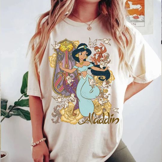 Vintage Princess Jasmine Alladin Shirt,Disney Character Shirt, Vintage Disney Princess